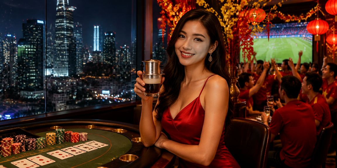 Không gian cà phê Hà Nội hiện đại nơi người dùng trải nghiệm baccarat và giải trí trực tuyến