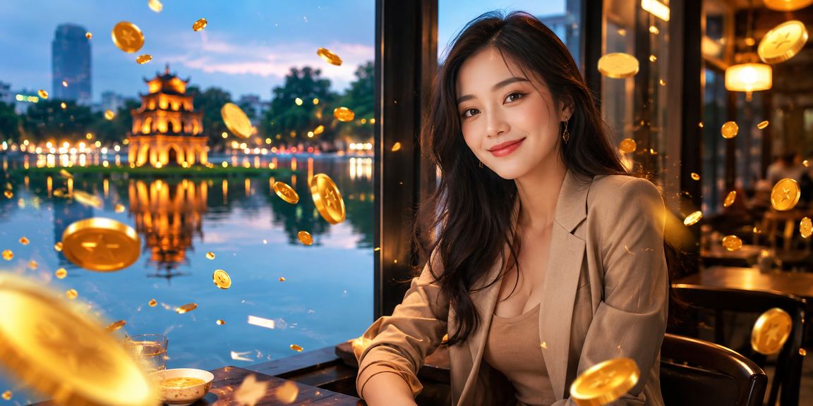 Người dùng tại Hà Nội ngồi quán cà phê về đêm, thực hiện giao dịch tài chính trực tuyến qua điện thoại