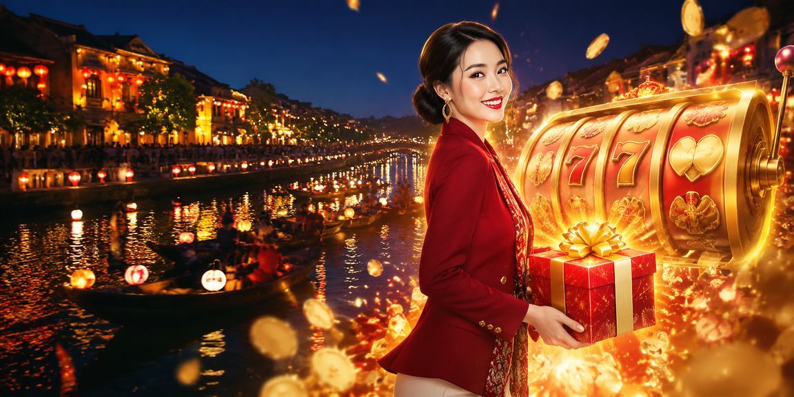 Không khí lễ hội tại Hội An với người dùng trải nghiệm trò chơi giải trí trực tuyến trên điện thoại