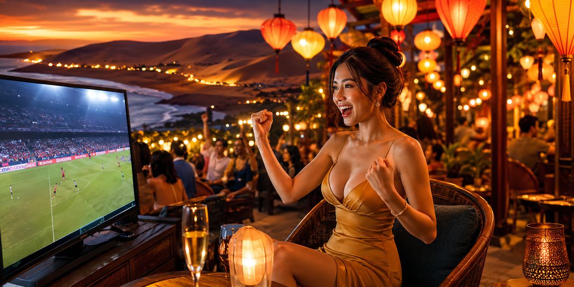 Không khí chợ đêm Hội An sôi động khi người hâm mộ theo dõi kết quả bóng đá và tỷ lệ kèo trực tuyến